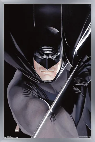 Vista 9 de Trends International DC Comics Batman - Póster de pared de retrato, 14.725 x 22.375 pulgadas, versión enmarcada de madera de granero Versión