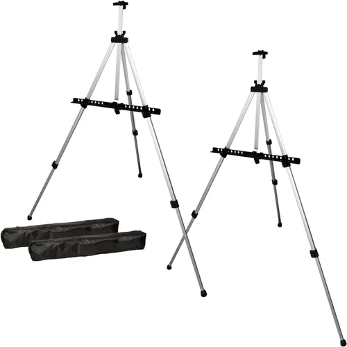 Vista 6 de US Art Supply PISMO caballete de aluminio liviano, ideal para usar arriba de una mesa o piso, bolsa gratis