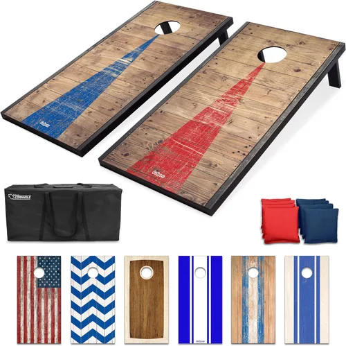 Vista 10 de GoSports Portable Cornhole Sets, 8 Styles – Choose 4 x 2 ft or 3 x 2 ft - Boards Include 8 Bean Bags, Travel Case, and Game Rules