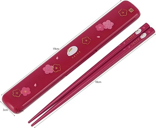 Vista 4 de Skater Palillo y estuche de flor de conejo japonés, rojo