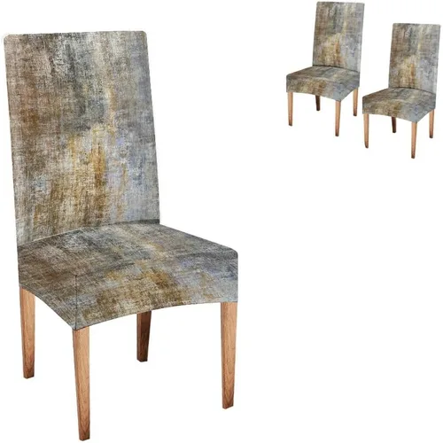 Vista 91 de TOMWISH Fundas para Sillas De Comedor 4, Fundas para sillas de comedor, pintura de arte abstracto, funda extraíble elástica de elastano para silla