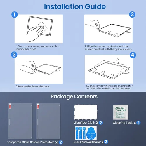 Vista 8 de MoKo Paquete de 2 protectores de pantalla para Microsoft Surface Pro de 12 pulgadas 2025, protector de película de vidrio templado 9H para Surface