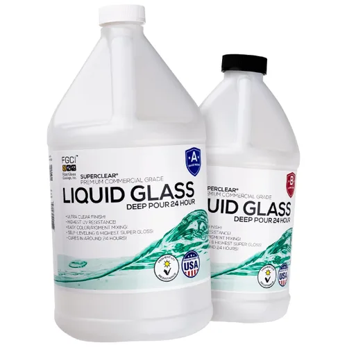 Kit de resina epoxi de vertido profundo de 24 horas de 1.5 galones / 192 onzas, vidrio líquido transparente, curado rápido, resina de fundición, sin