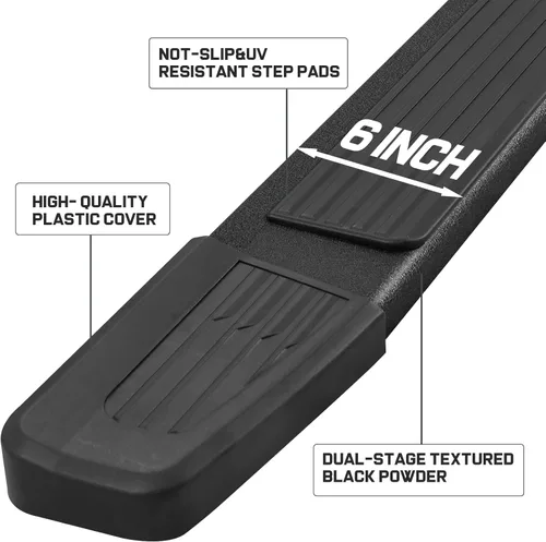 Vista 5 de COMNOVA - Estribos de 6 Pulgadas compatibles con 19-26 Chevy Silverado 1500 Crew Cab, 20-26 Silverado/Sierra 2500HD 3500HD Crew Cab, barra