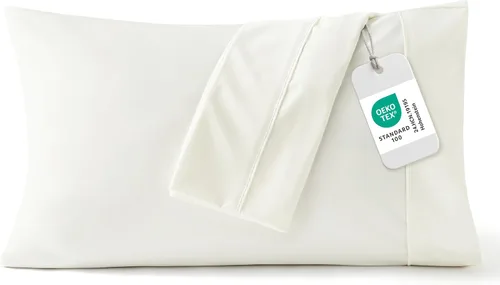 Vista 36 de Bedsure - Fundas para almohada tamaño Queen, de microfibra cepillada y con cierre envolvente, muy suaves y acogedoras, juego de 2, borgoña, 20 x 30