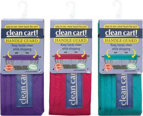 Vista 7 de Funda segura para mango de carrito de compras, colores brillantes, paquete de 3