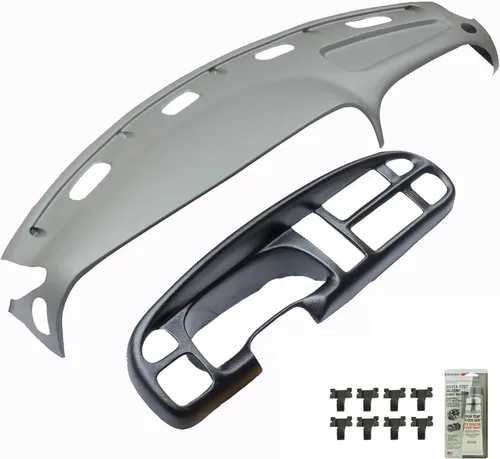 Vista 2 de KARPAL Tablero con cubierta de bisel compatible con Dodge Ram 1500 2500 3500 1998 1999 2000 2001