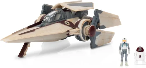 Vista 11 de Star Wars Micro Galaxy Squadron Gold Leader's Y-Wing - Vehículo de clase Starfighter de 5 pulgadas con accesorios de micro figura Jon Vander