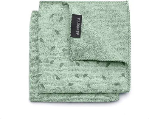 Vista 8 de Brabantia 2 paños de limpieza de microfibra (gris oscuro) trapos higiénicos absorbentes para lavar, limpiar y secar (12 x 12)