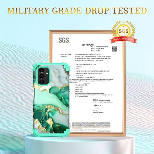 Vista 141 de Hocase Funda para Galaxy A13 5G, resistente a prueba de golpes, protección de goma de silicona suave, funda protectora híbrida de plástico duro