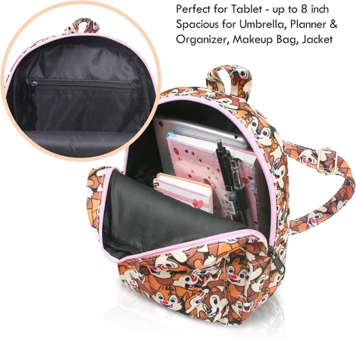 Vista 3 de Cartoon Small Nylon Bag Multipurpose Causal Daypack for Travel Trip Shopping Tablet iPad Mini up to 8 inches