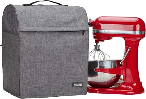Vista 10 de HOMEST - Funda para batidora de pie compatible con KitchenAid Bowl Lift, cubierta antipolvo con bolsillo de cierre para accesorios