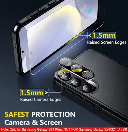 Vista 3 de SPIDERCASE Diseñado para Funda Samsung Galaxy S24 Plus, [Protección contra caídas de grado militar de 10 pies] Funda resistente a golpes para Galaxy