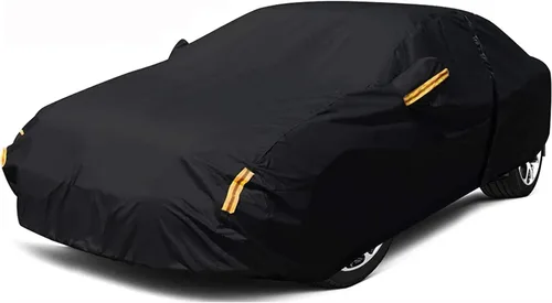 NEVERLAND Funda para Coche Sedán Impermeable Resistente Protección Todo Clima Nieve Anti-UV Resistente al Viento Exterior Funda Completa para Coche