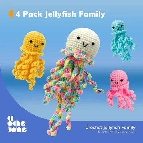 Vista 3 de Crochetobe Kit de ganchillo para principiantes, el kit de inicio de ganchillo incluye instrucciones fáciles de seguir y tutoriales en video, kit