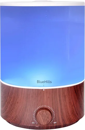 Essential - Humidificador difusor de aceite., madera oscura(Dark Wood Grain)