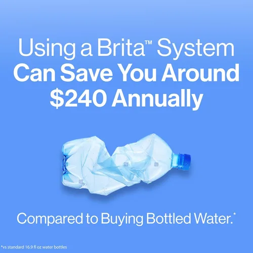 Vista 9 de Brita Jarra de filtro de agua de todo el día, blanco, grande, 10 taza, 1 cuenta