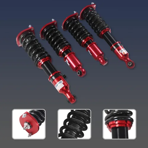 Vista 4 de JDMSPEED Nuevo Coilover completo Struts Amortiguadores Kit Suspensión Kit Rojo Reemplazo Para Mazda Miata 1989-2005