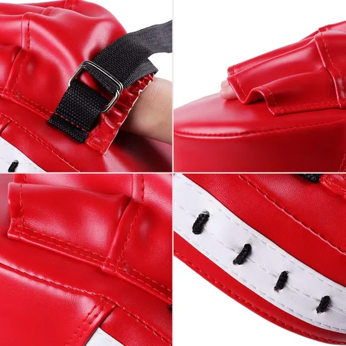 Vista 7 de Boxing Pads Curved Focus Punching Mitts Training Hand Target Pads Gloves Training Focus Pads for Kickboxing, Karate, Muay Thai Kick, Sparring, Dojo
