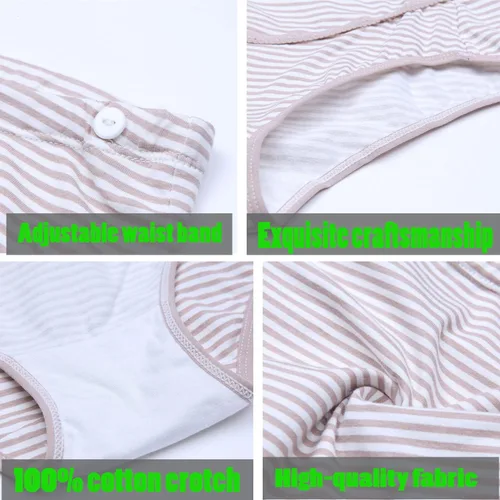 Vista 6 de Ropa interior de maternidad sobre el bulto, paquete de 3 bragas de algodón para embarazo, cintura alta, ajustablesbragas de lactancia