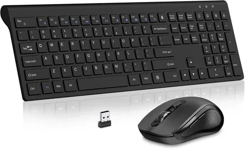 Vista 9 de Teclado inalámbrico, 2.4G USB delgado y silencioso teclado inalámbrico para Windows Chrome Laptop Computadora PC Computadora Notebook Chromebook, 12