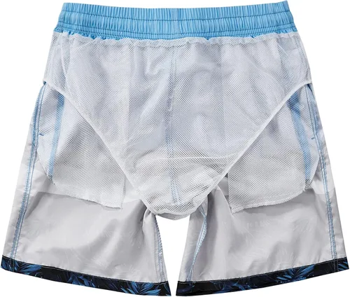 Vista 3 de HOTSKON Traje de baño para hombre de secado rápido con forro de malla