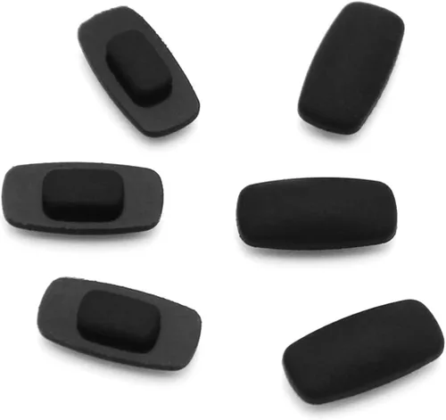 Vista 3 de 4 pares de almohadillas de repuesto para la nariz, protectores de silicona para gafas y lentes de sol, rectángulo negro