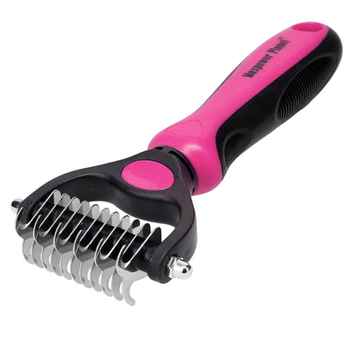 Vista 10 de Maxpower Planet Cepillo para Pelo de Mascotas - Rastrillo de Doble Lado para Mudanza de Pelo y Desenredado de Subcapa para Perros, Gatos - Cepillo
