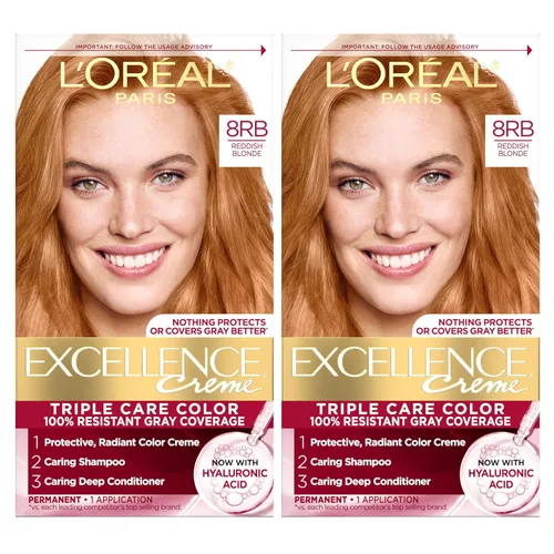 Vista 56 de L'Oreal Paris Excellence Crème - Tinte permanente para el cabello, triple cuidado, complejo proqueratina para una cobertura del 100 % de las canas