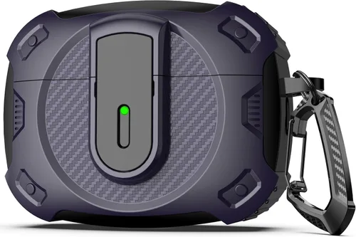 Vista 49 de RFUNGUANGO Funda para AirPod de 2ª generación con kit de limpieza, armadura protectora de carcasa dura militar con bloqueo para funda de carga