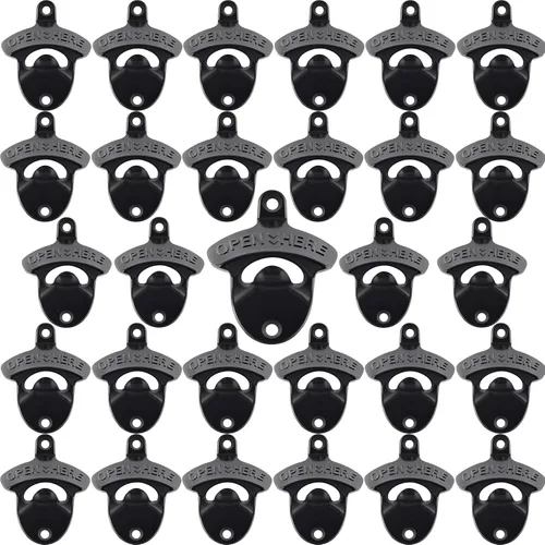 Vista 7 de abridor de botellas de cerveza de bronce antiguo, montaje en pared, estilo antiguo, abridor de tapas de botellas, montado en poste, acero inoxidable