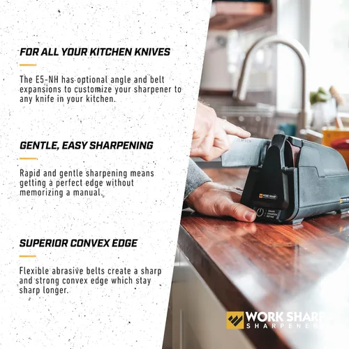 Vista 8 de Work Sharp Paquete de cocina, sacapuntas eléctrico profesional con varilla de pulido de cerámica