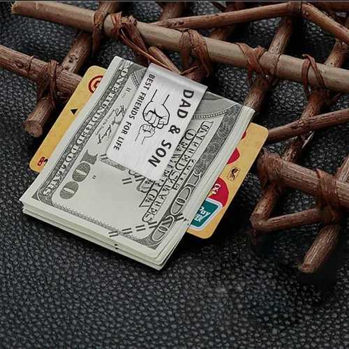 Vista 2 de Emideary Money Clip for Men, Stainless Steel Front Pocket Wallet