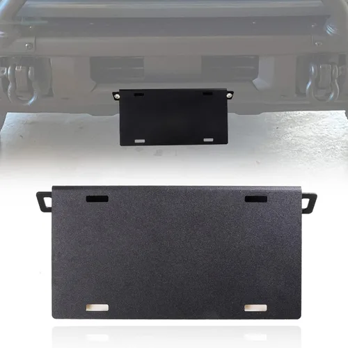 Marco de matrícula frontal para Ford Bronco 2021 2022 2023 2024 2025 Accesorios de aleación de aluminio resistente soporte de montaje de placa Negro
