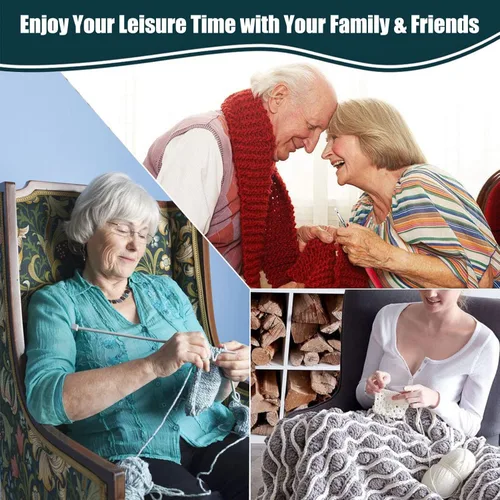 Vista 7 de KOKNIT Kit profesional de ganchillo, 9 ganchos de ganchillo ergonómicos de agarre suave, 14 ganchos de ganchillo de aluminio completo con funda