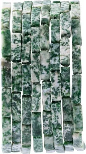 Cuentas de tubo rectangular de jade africano natural, 0.157 x 0.512 in, 15.0 in/str sueltas semi piedras preciosas para hacer pulseras, collares,