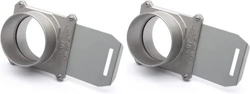 POWERTEC 70326 Puerta de aluminio de 4 pulgadas, con sello antiobstrucciones y fugas de aire para recolección de polvo (paquete de 2)