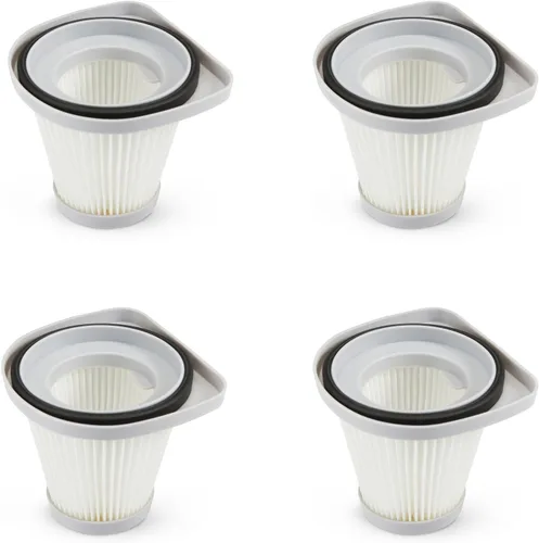 Amazon Basics Filtros de repuesto lavables solo para aspiradora de palo con cable 2 en 1 (no para otros modelos), paquete de 4, color blanco
