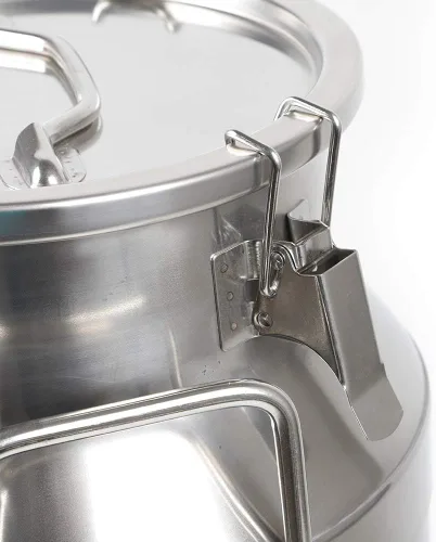 Vista 3 de Lata de leche de acero inoxidable de 5 galones de 20 litros, olla para lácteos con tapa sellada, cubo resistente 304, recipiente de almacenamiento