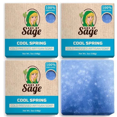 Jabón de barra natural para hombres – Juego de regalo de barras de jabón de baño veganas – Jabón de proceso frío hecho a mano con aceite esencial,