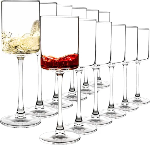 Vista 9 de Elegante juego de 12 copas de champán, copas de champán de vidrio para cumpleaños, bodas, fiestas, 6 onzas, transparentes