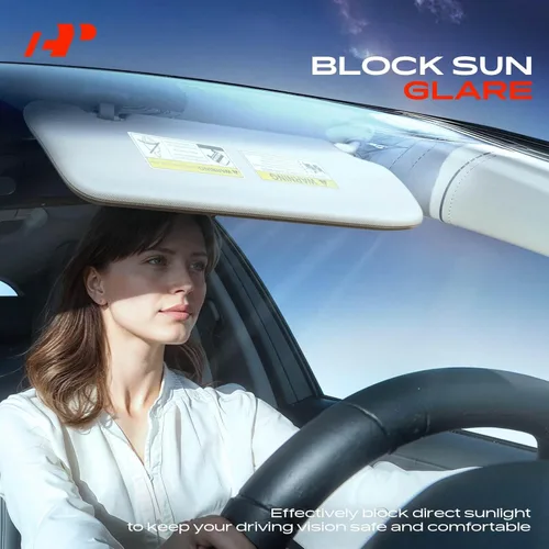 Vista 4 de A-Premium Parasol para conductor y pasajero compatible con Honda Civic 2006, 2007, 2008, 2009, 2010, 2011, sin espejo de tocador, sin luz