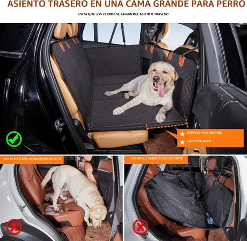 Vista 2 de YJGF Extensor de asiento trasero, funda de asiento de perro para asiento trasero, funda de asiento de coche de fondo duro para perros, hamaca