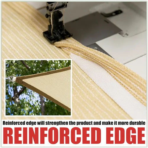 Vista 5 de Royal Shade Toldo rectangular de tela para patio al aire libre, 14 x 18 pies, color marrón, RTAPR1418 – UPF50+ 95% de bloqueo UV, resistente
