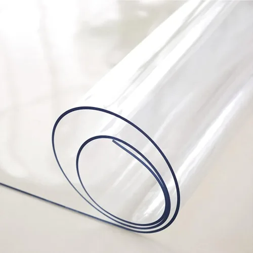 Protector de mesa de PVC transparente de 0.079 in para mantel de plástico, resistente al agua, resistente al calor, mesa de comedor, oficina, mesa