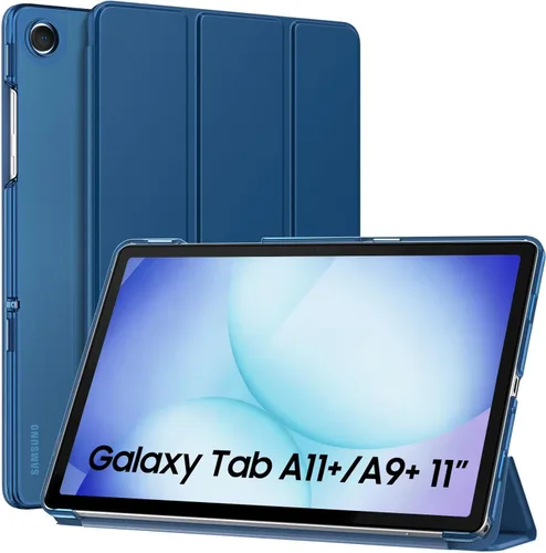 Vista 43 de MoKo Funda para Galaxy Tab A9+/A9 Plus de 11 pulgadas 2023, Funda Protectora Inteligente Delgada con Soporte y Carcasa Trasera Translúcida de PC