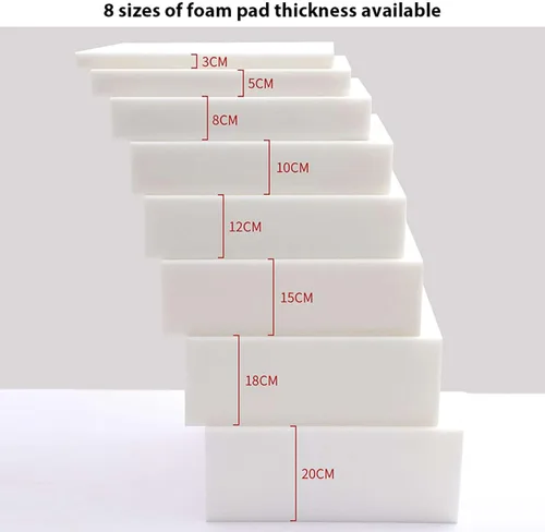 Vista 6 de SINKITA Custom Foam Cushion, Window Cushion Non-Slip Support Mat Bay Window Seat Cushion Bench Pad with Washable Cover, Custom Foam