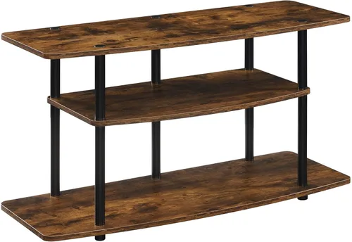 Convenience Concepts Designs2Go No Tools - Soporte de TV de 3 niveles de ancho de 42 pulgadas, centro de entretenimiento para televisores de hasta