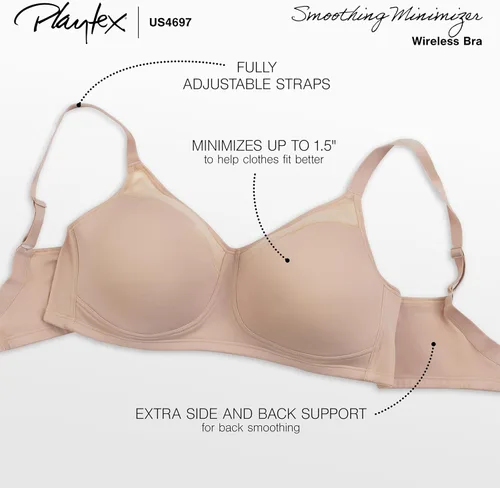 Vista 5 de Playtex Sujetador reductor sin varillas para mujer de 18 horas US4697