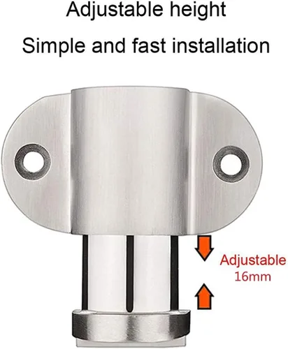 Vista 4 de KOLAKO Tope magnético para puerta, tapón magnético invisible con cinta adhesiva, acero inoxidable, protector de pared ajustable para el suelo